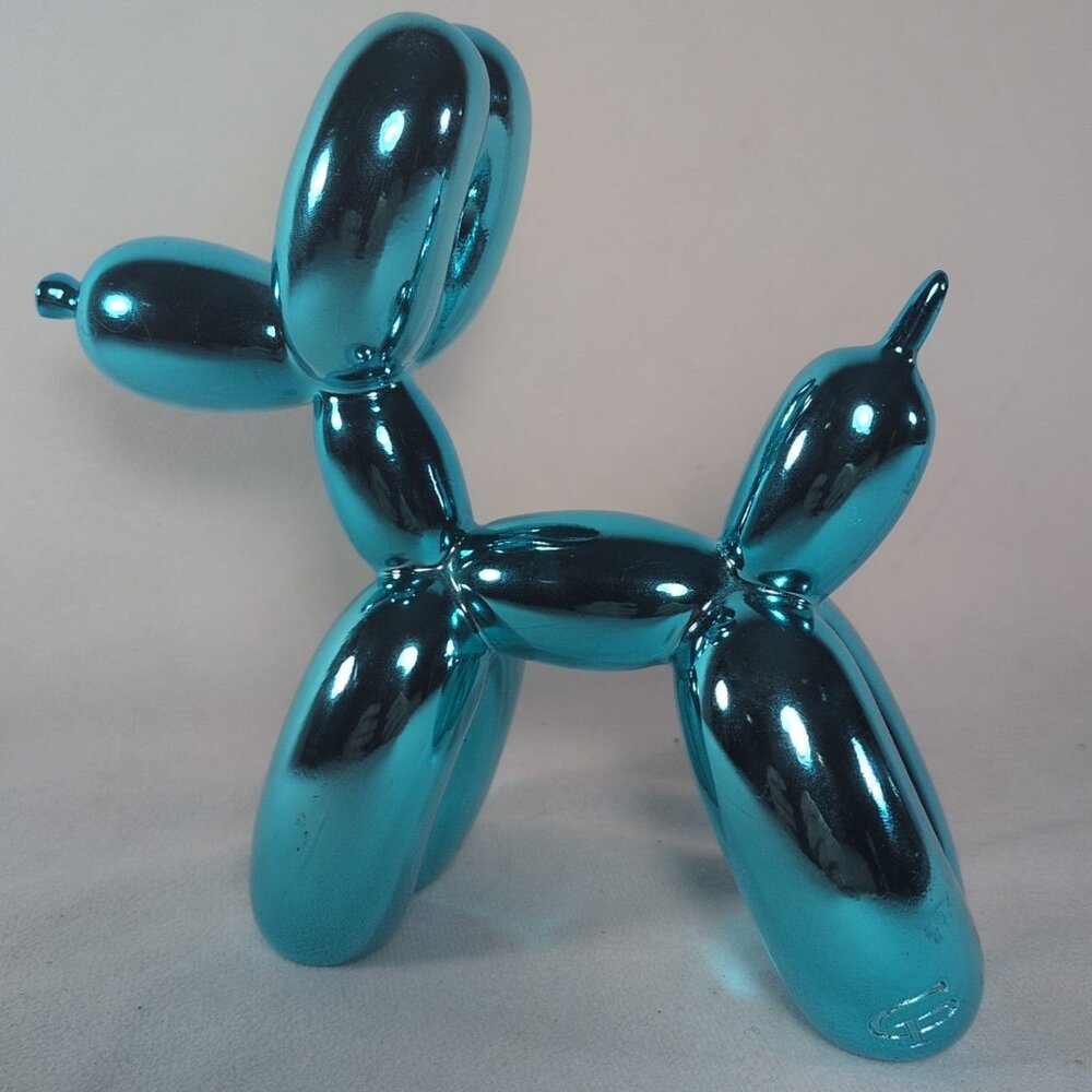 GP Green Tree Products Balloon Dog 6 1/2" Blue Chrome Jeff Koons Inspired